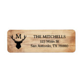 Aangepast Monogram retouradres Etiket (Voorkant)