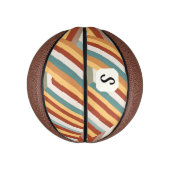 Aangepast Monogram Retro 70s Geometrisch Basketbal (Verticaal)