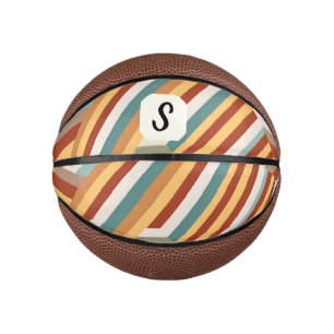 Aangepast Monogram Retro 70s Geometrisch Basketbal