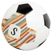 Aangepast Monogram Retro 70s Geometrisch Voetbal (Drie kwart)