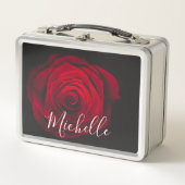 Aangepast monogram rode roze foto (Voorkant)