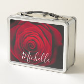 Aangepast monogram rode roze  foto (Achterkant)