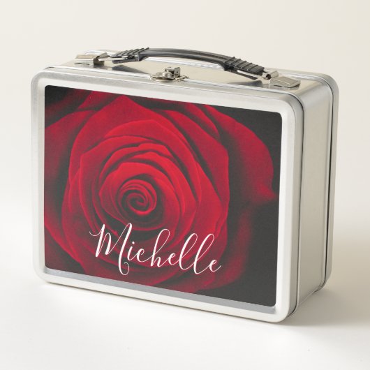 Aangepast monogram rode roze foto (Voorkant)