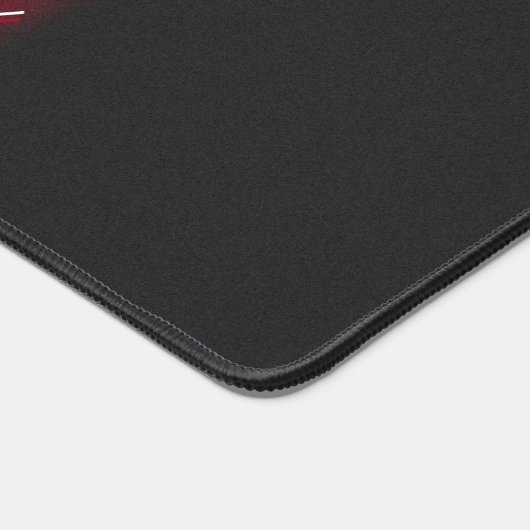 Aangepast monogram rode roze  foto bureaumat (Hoek)