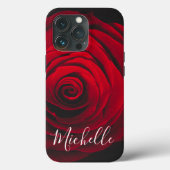 Aangepast monogram rode roze foto Case-Mate iPhone case (Achterkant)