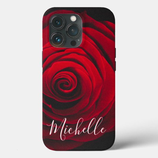 Aangepast monogram rode roze  foto Case-Mate iPhone case (Achterkant)