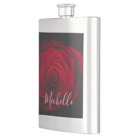 Aangepast monogram rode roze  foto flacon (Links)