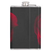 Aangepast monogram rode roze  foto heupfles (Achterkant)