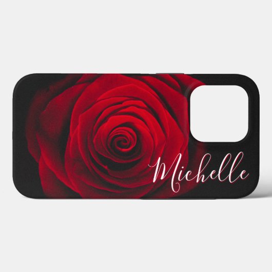 Aangepast monogram rode roze  foto Hoesje-M Case-Mate iPhone Case (Achterkant (horizontaal))