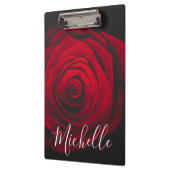 Aangepast monogram rode roze  foto klembord (Links)