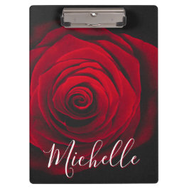 Aangepast monogram rode roze  foto klembord