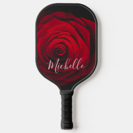 Aangepast monogram rode roze  foto pickleball paddle