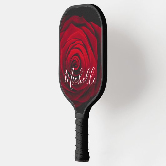 Aangepast monogram rode roze  foto pickleball paddle (Links)