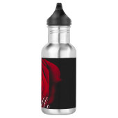 Aangepast monogram rode roze foto waterfles (Rechts)