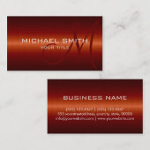 Aangepast monogram roestvrij staal visitekaartje (Voorkant / Achterkant)