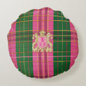 Aangepast monogram rond Sierkussen Kussen (Achterkant)