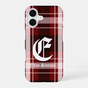 Aangepast Monogram Rood Plakken iPhone 16 Hoesje