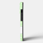 Aangepast monogram roomlicht groen en wit Case-Mate iPhone case (Achterkant / Links)