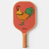 Aangepast monogram rooster pickleball paddle (Voorkant)