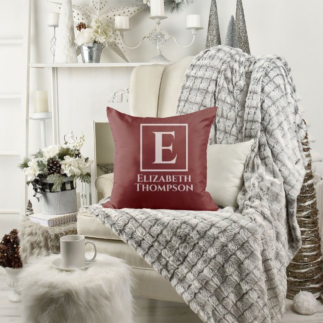 Aangepast monogram roze en Paarse flesanaal Kussen (Creator heeft geüpload)