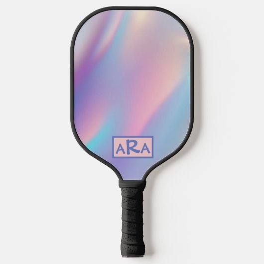 Aangepast monogram roze en paarse gradiënt pickleball paddle (Voorkant)
