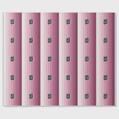 Aangepast Monogram Roze Gradiënt Verticaal Cadeaupapier (Vlak)