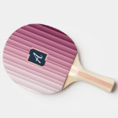 Aangepast Monogram Roze Gradiënt Verticaal Tafeltennisbatje (Zijkant)