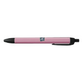 Aangepast Monogram Roze Gradiënt Verticaal Zwarte Inkt Pen (Bodem)
