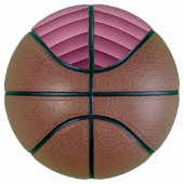 Aangepast Monogram Roze Gradiënt Verticale Basketb Basketbal (Rechts)