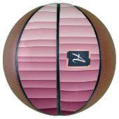 Aangepast Monogram Roze Gradiënt Verticale Basketb Basketbal (Verticaal)