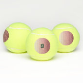 Aangepast Monogram Roze Gradiënt Verticale Tennisb Tennisballen (Multi)