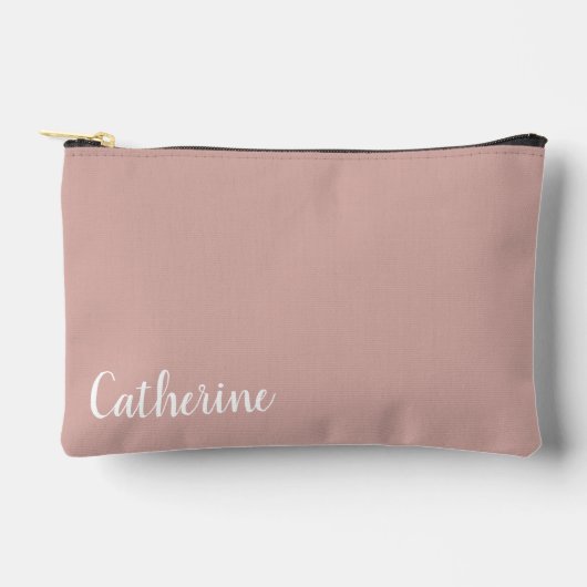 Aangepast monogram, roze met scripttypografie etui (Voorkant)