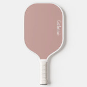 Aangepast monogram, roze met scripttypografie pickleball paddle (Voorkant)