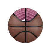 Aangepast monogram roze verloop verticaal basketbal (Rechts)