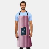 Aangepast monogram roze verloop verticaal  schort (Gedragen)