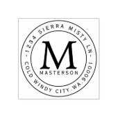 Aangepast monogram Rubber adres Rubberstempel (Afrduk)