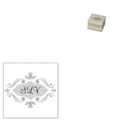 Aangepast monogram rubberstempel (Gestempeld)