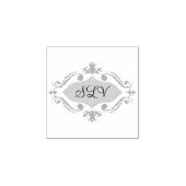 Aangepast monogram rubberstempel (Afrduk)