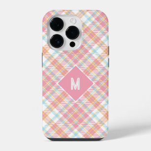 Aangepast monogram ruitpatroon / Schots geruit pat iPhone 14 Plus Hoesje