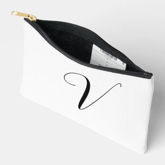 Aangepast monogram script initiaal etui (Open)