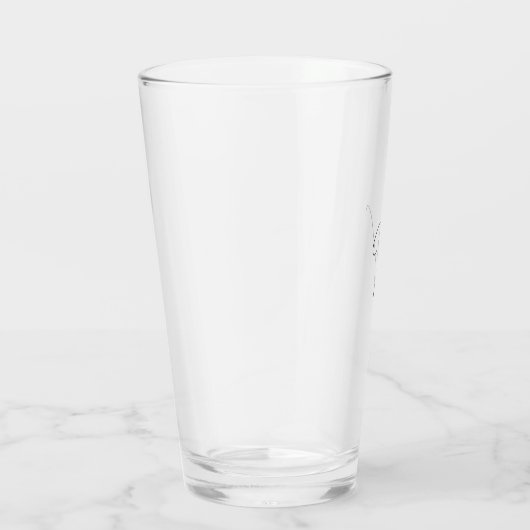 Aangepast monogram script initiaal glas (Rechts)
