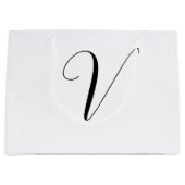 Aangepast monogram script initiaal groot cadeauzakje (Voorkant)