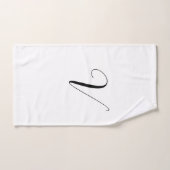 Aangepast monogram script initiaal handdoek (Handdoek)