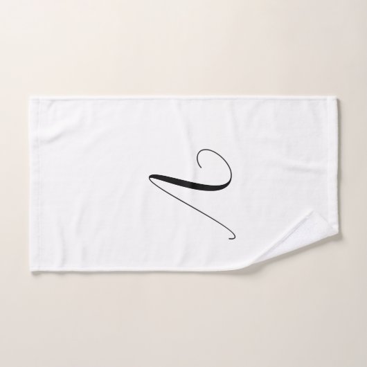 Aangepast monogram script initiaal handdoek (Handdoek)