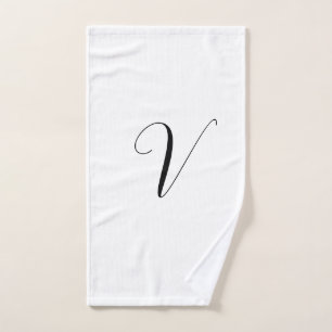 Aangepast monogram script initiaal handdoek