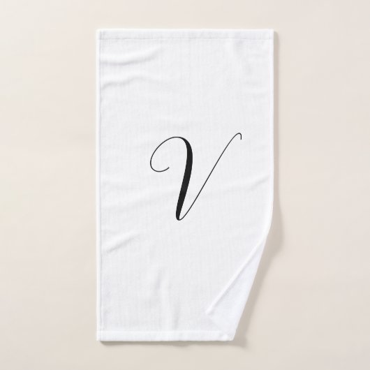 Aangepast monogram script initiaal handdoek (Handdoek)
