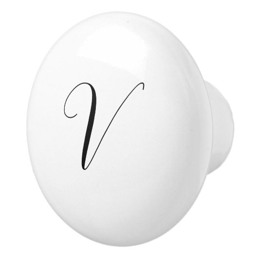 Aangepast monogram script initiaal keramische knop (Rechts)