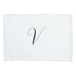 Aangepast monogram script initiaal kussensloop