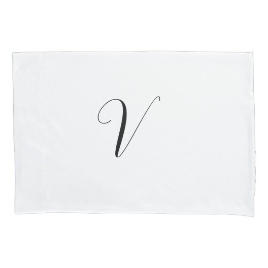 Aangepast monogram script initiaal kussensloop (Voorkant)