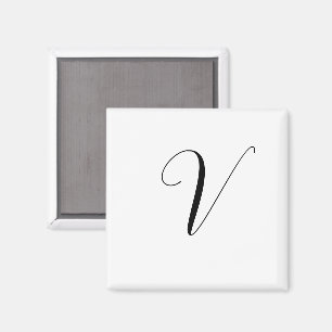 Aangepast monogram script initiaal magneet